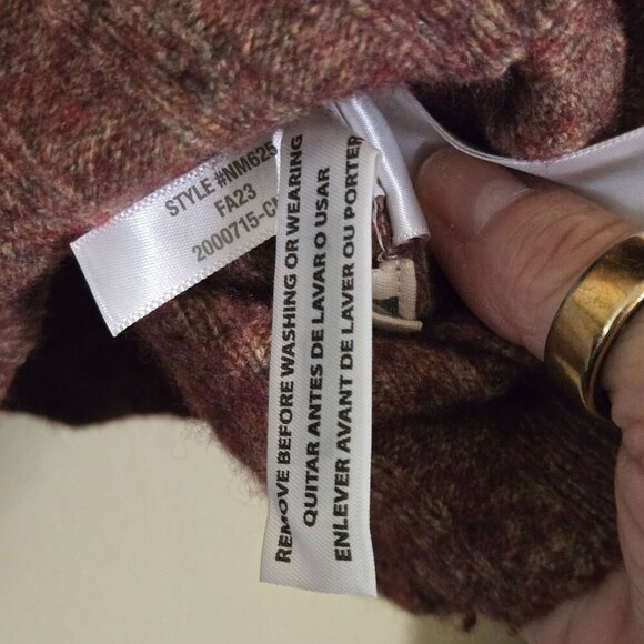 Madewell Mockneck Cropped Sweater Rosehip 2023 Wool Blend Size M - Picture 11 of 11